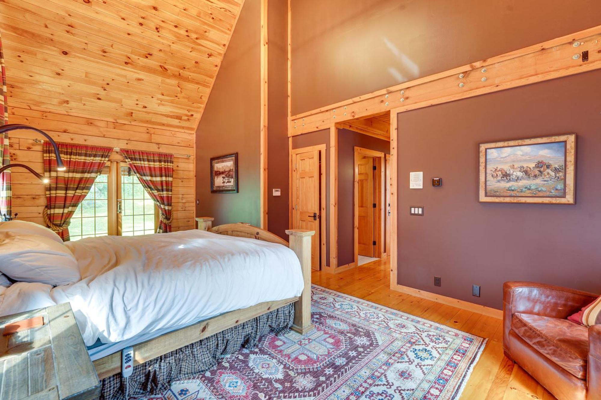 Luxury Log Cabin With Ev Charger And Mtn Views! Blairstown エクステリア 写真